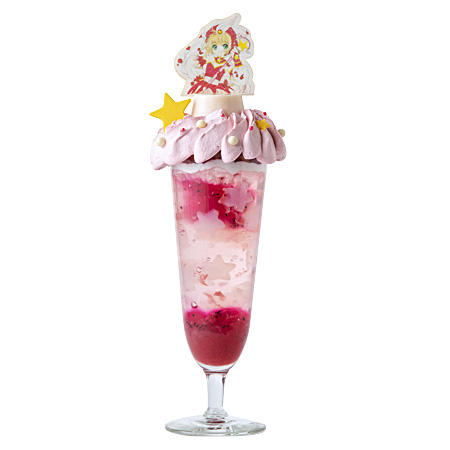 Sakura ice-cream parfait