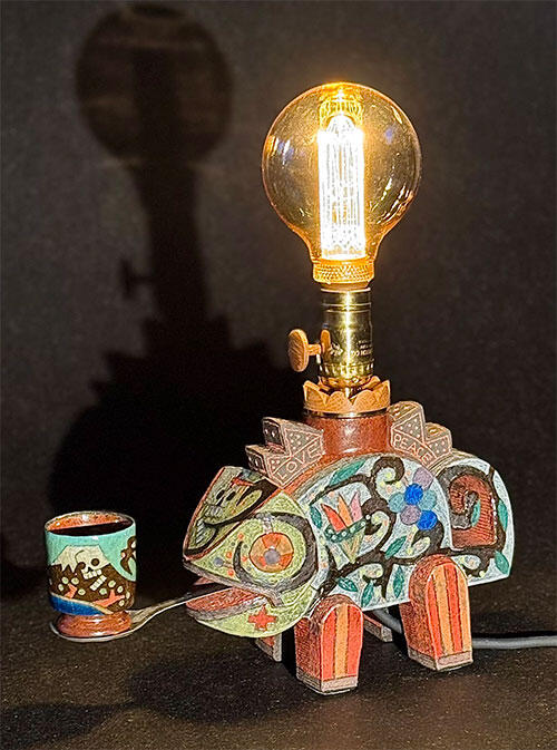 Shimura Noriyuki Chameleon Lamp and Retoro (retro) Fable Cup