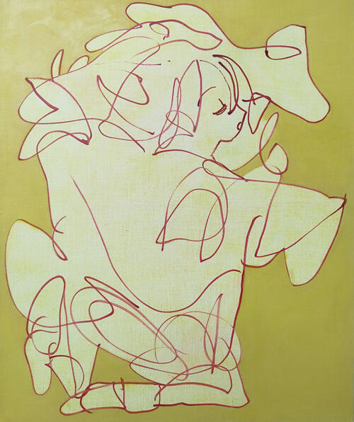 中風森滋《赤と黄色の中空》