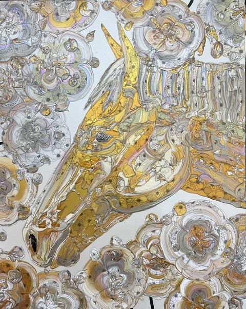 Okuda Yuta Uma (Pearl White x Gold)