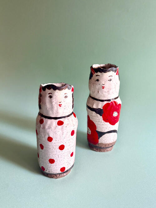 Masuda Hikari Kokeshi Doll Sake Bottles