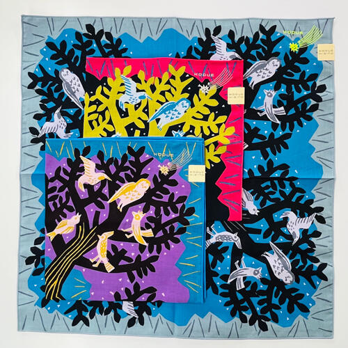 New Handkerchiefs Featuring Forests and Birds